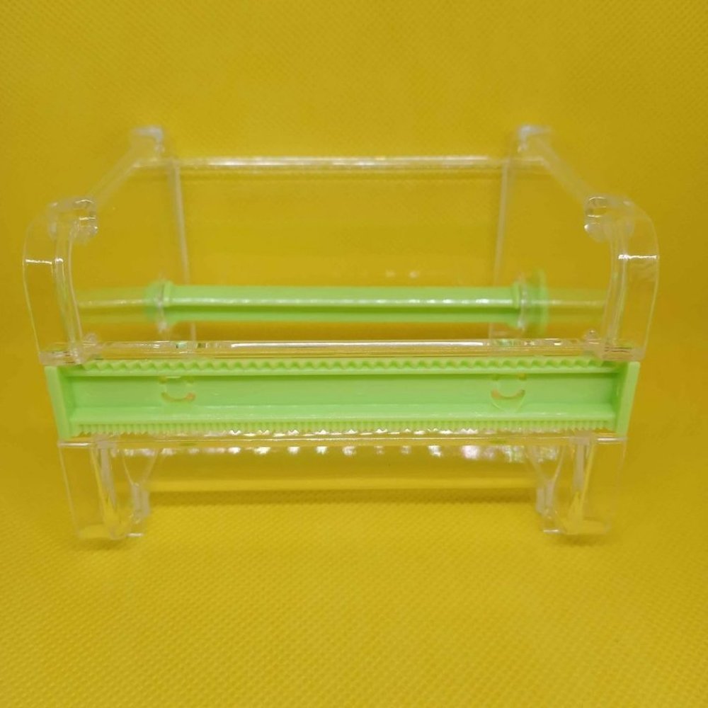 NEW- Washi Tape Holder Cutter Clear/Green